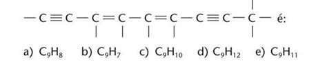 A fórmula molecular de um com cadeia carbônica
