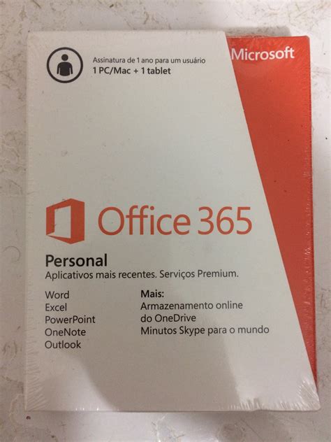 Chave De Ativação Office 365 1pc/mac + Tablet Original R 89,00 em