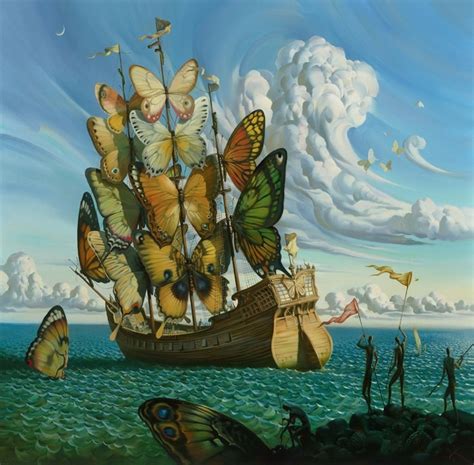 Salvador Dali Ship With Butterfly Sails Canvas or Print Wall Art