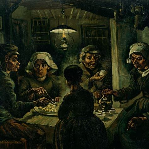 Os Comedores de Batata (1885) de Vincent van Gogh Tela para Quadro na