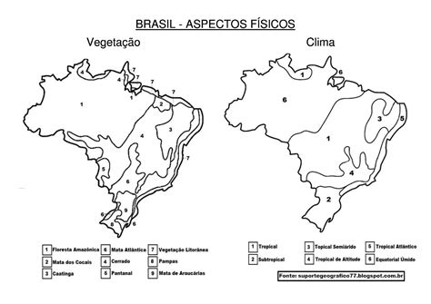 Pedagógiccos Mapa do Brasil vegetação