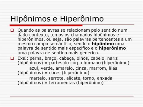 Hipônimos e Hiperônimos Aula de português, Acento ou assento